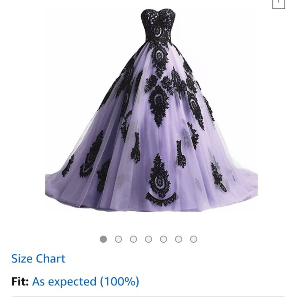 Kivary Long Ball Gown Black Lace Dress, Size 12